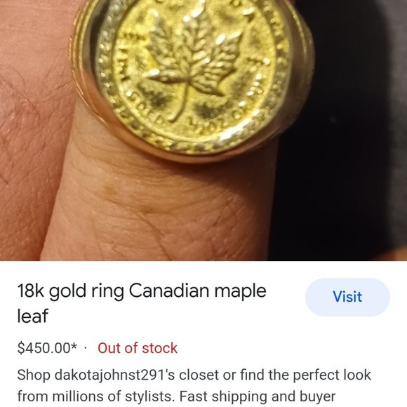 18 K GOLD RING. - Picture 1 of 7